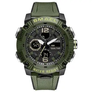 Spor saatler su geçirmez SMAEL 8039 üst marka lüks İzle çalar saat için erkek dijital erkek saati kol saati