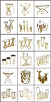 Support à fleurs de mariage moderne en métal doré LEXI, vente chaude, 70/80/90 cm, personnalisable pour les événements de mariage, décoration de table de haute qualité