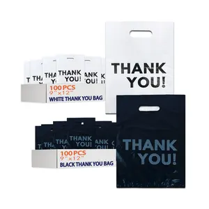 Custom AMZ Box Packaging 9x12 Plastic Boutique Retail Thank You Shopping Bulk Merchandise Gift Bags for Small Business
