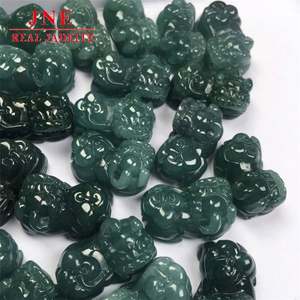 Colgante de Jade Natural Tipo Jadeíta Azul Hielo, Pequeño Señor del Agua, Pixiu, Jade Picchu, para Hombre y Mujer - Product Image 3