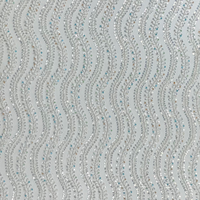 Rouleau de tissu en dentelle brodée perlée 100 % polyester brillant et élégant pour robe de soirée, couture, artisanat, matériel textile DIY, sac, 580 g/m²