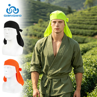 Fourniture d'usine Bandeau à sangle réglable, séchage rapide, maille respirante, Durag style pirate, Foulard, Casquette de cyclisme, Bandana à longue queue