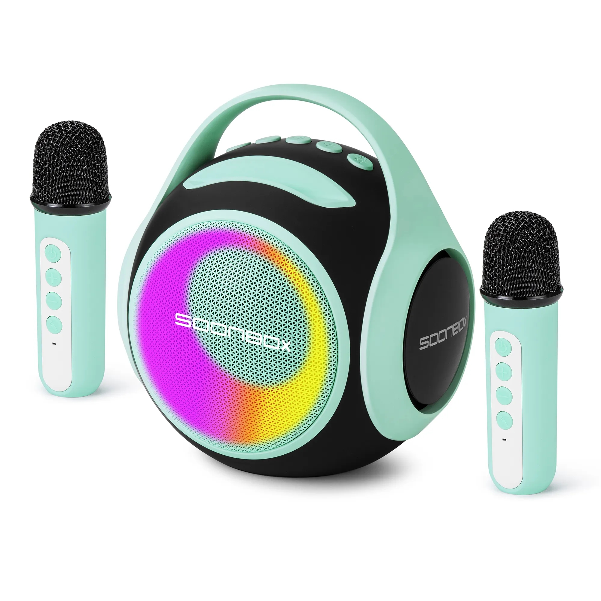 未使用　Bluetooth ￼スピーカー　マイク付き SoonboxS5100ポータブルスピーカーカラオケマシン2マイク
