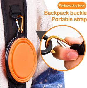 Kapak kapakları ile fabrika özel logo silikon katlanabilir kase 2 paket köpek taşınabilir seyahat taşınabilir katlanabilir çanaklar hayvan mama kabı - Product Image 4