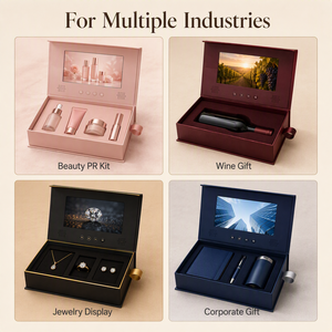 Boîte cadeau vidéo LCD haut de gamme avec insert pour carte métallique et écran pour pack de bienvenue client hôtelier - Product Image 6