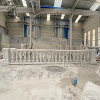 BLVE Villa Design Moderne Sculpté À La Main En Marbre Blanc Balustrade Balcon Rampes Et Balustrades En Pierre Poteau