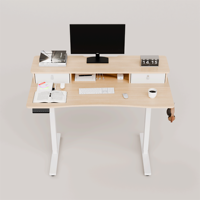 PRORIALS Nouveau bureau d'ordinateur électrique réglable en hauteur, durable, moderne, pour usage commercial, bureau, étude, ergonomique, en métal, bureau debout
