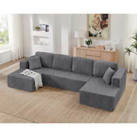 Canapé modulaire en tissu écologique en forme de U, style minimaliste moderne ATUNUS, livraison gratuite, appartement, hôtel, salons