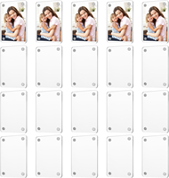Lot de 20 mini cadres photo magnétiques en acrylique transparent double face sans cadre, durables, 6x9 cm – Vente Flash