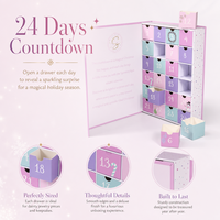 Boîte cadeau calendrier de l'avent personnalisée pour cosmétiques, parfums, bijoux, chocolats surprise, emballage de calendrier avec logo pour Noël