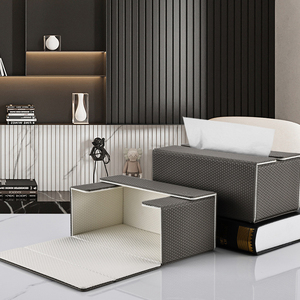 Portatovagliolo pieghevole magnetico a doppio lato con scatola di fazzoletti in PU addensato creativo per decorazione <span class=keywords><strong>da</strong></span> tavolo <span class=keywords><strong>da</strong></span> ristorante di casa Hotel - Product Image 2