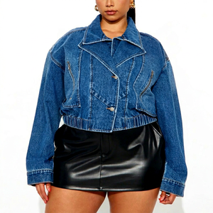 Veste en jean sur mesure pour femme, qualité supérieure, respirante, coupe-vent, tissée, écologique, réversible, fabriquée au Pakistan - Product Image 1
