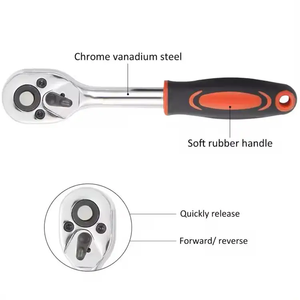 Jeu de clés dynamométriques de 46 pièces, 1/4 pouce, en acier au carbone, douilles Torx avec étui rigide pour réparation domestique, ensembles d'outils en plastique - Garantie 1 an - Product Image 4