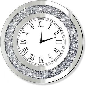 Design Diamond Crystal Glass Modern Luxury <strong>Clock</strong> <strong>Silent</strong> Digital Art <strong>Wall</strong> <strong>Clock</strong> for Home Decor - Product Image 5