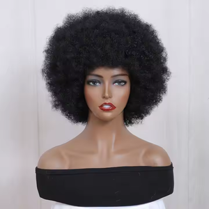 Parrucche in Pronta Consegna a Prezzo all'Ingrosso in Capelli Sintetici Resistenti al Calore Parrucca Ricci Premium di Lusso Parrucche Afro Sintetiche Ricce - Product Image 4