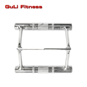 Guli-<span class=keywords><strong>Barra</strong></span> de presión en forma de V para gimnasio, accesorio de Fitness profesional, <span class=keywords><strong>polea</strong></span> <span class=keywords><strong>baja</strong></span> cromada sólida, doble mango D, tríceps en forma de V - Product Image 4