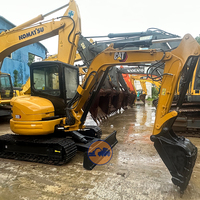 Mini-excavatrice Caterpillar 303 CR d'occasion, 3T CAT 303C, chenilles en caoutchouc, excavatrice de jardin, matériel de construction, équipement de terrassement