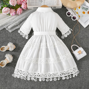 <span class=keywords><strong>Robe</strong></span> pour filles 2025 printemps et automne nouvelle saison <span class=keywords><strong>robe</strong></span> en dentelle dentelle à manches en dentelle - Product Image 3