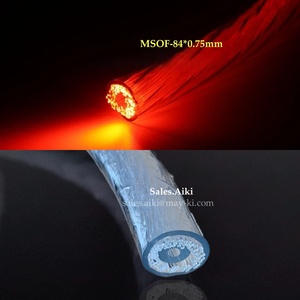 Perímetro de piscina de varios núcleos, iluminación lineal, Cable óptico de plástico, larga distancia de iluminación, fibra óptica, lado blanco brillante - Product Image 1