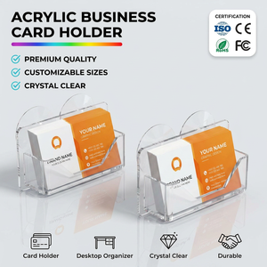 Espositore per Biglietti da Visita da Finestra con Ventose in Acrilico Trasparente Eco-Friendly per un Esposizione Moderna e Lussuosa - Product Image 1