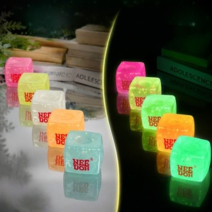 Sparkle Cube Squishy Sensory Toy Soft Anxiety Relief Stress <b>Tool</b> for Kids Adults Classroom and Office Use - Product Image 2