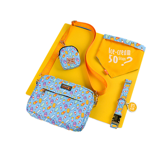 MIDEPET Modische reflektierende Nylon legierung Haustier geschirr Neujahr Valentinstag Eis druck Hunde leine Nettes Outdoor-Halsband - Product Image 1