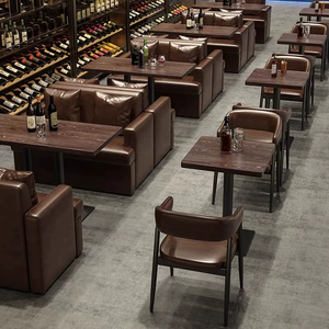 Canapé <span class=keywords><strong>de</strong></span> bar et tables et chaises <span class=keywords><strong>de</strong></span> style rétro moderne pour café, petite <span class=keywords><strong>taverne</strong></span>, centre commercial, club, restaurant <span class=keywords><strong>de</strong></span> thé au lait - Product Image 4