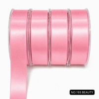 Ruban en satin polyester simple face Papillon en promotion pour emballage cadeau, emballage de nœuds pour cheveux, vente en gros pour mariages