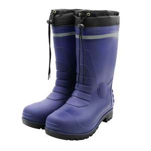 Botas de lluvia de tubo alto para hombre, calzado resistente al aceite y al deslizamiento, zapatos cálidos de agua, zapatos de goma de algodón para invierno, venta al por mayor, 869 - Product Image 1