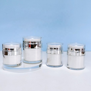 <b>Empty</b> 30g 50g 30ml Eye Cream Lotion Container White Acrylic Powder <b>Jars</b> Double Wall Cosmetic Airless Pump <b>Jar</b> - Product Image 5