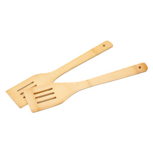 Bamboo Spatula Square Shape With Hole For Hanging Kitchen Cooking Utensil Hand Wash Only - Product Image 4