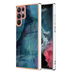 2023 nuovo arrivo TPU PC <span class=keywords><strong>Cover</strong></span> per <span class=keywords><strong>Samsung</strong></span> S23 Hard Case <span class=keywords><strong>S22</strong></span> S23 Ultra S23 Plus placcatura IMD Marble Case - Product Image 2