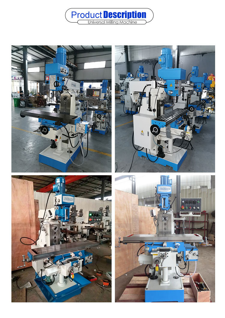 Universal Bridgeport Milling Machine ZX6350ZA for Metal Milling