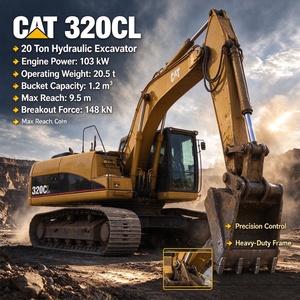Excavadora Usada Cat 320CL, en Buen Estado, Excavadora Hidráulica Caterpillar de 20 Toneladas, Máquina Original en Shanghái - Product Image 1