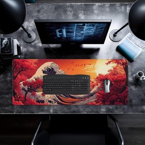 Tapis de Souris Gaming Classique Grand Format 90*40CM, Tapis de Bureau Esports Antidérapant avec Base en Caoutchouc, Design Anime Yokai, Tapis de Table Étendu en Stock - Product Image 6