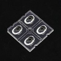 Lentes LED MINI Cuadradas de Material PC TIPO2-M, Ángulo de Haz 5050/3030, Chip SMD, 50x50mm, Alta Transmitancia >90%