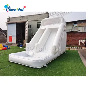 Gorila para fiesta de boda, tobogán de rebote blanco, tobogán seco inflable para niños y adultos