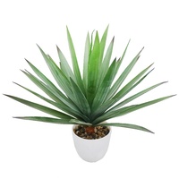 Plante artificielle réaliste en faux sisal de 45 cm, feuillage d'agave artificiel réaliste, décoration de bureau pour la maison, le bureau et les espaces commerciaux