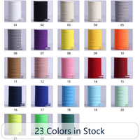 Lacets élastiques demi-ronds personnalisables de 5 mm d'épaisseur sans nœuds, embouts métalliques argentés, vente en gros, lacets de baskets athlétiques pratiques, faible MOQ