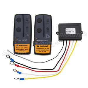 2 Set 2.4G 12V Digital <b>Wireless</b> Winch Remote Control Recovery Kit 4 Remote + 2 <b>Receiver</b> 100FT for Jeep SUV - Product Image 2