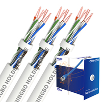 Kabel Ethernet luar ruangan CCA CCS CU Cat6a, kabel jaringan 5 5e 6 6a 7. 5 kaki 305m