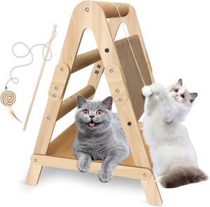 แผ่นรองข่วนสำหรับแมว ของเล่นบ้านลูกแมว โครงปีนป่าย - Product Image 1