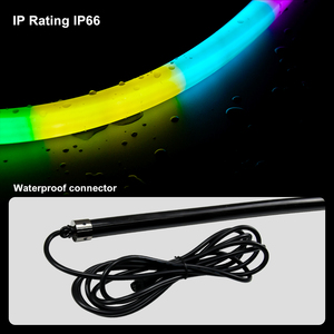 เสื้อแจ็คเก็ตกันน้ำสีดำ 360 องศา พร้อมหลอดไฟนีออนแบบยืดหยุ่น RGB Pixel Programmable สำหรับตกแต่งบาร์สถาปัตยกรรมสมัยใหม่ - Product Image 6