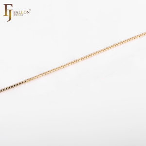 <span class=keywords><strong>Cadena</strong></span> de Eslabones Finos Estilo Veneciano de 1.35mm FJ Fallon, Chapada en <span class=keywords><strong>Oro</strong></span> de 14K sobre una Base de Latón - Product Image 3