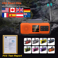 Altavoz Solar Vofull Impermeable IPX5 con Manivela, Linterna LED de Emergencia a Prueba de Agua IP5 para Camping