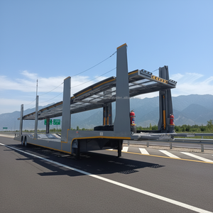 Vente d'usine Semi-remorque 2 essieux en acier à double étage Auto Car Carrier Truck Trailer - Product Image 1