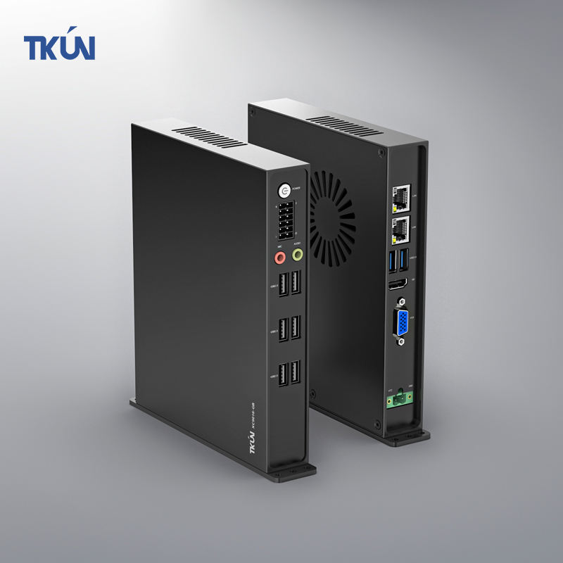 2025 New Industrial Mini Pc Fan-cooled Dc12 Cpu D2000 8core X86 4gb Ram Linux Os Panel Pc Embedded Dinrail Computers In Stock