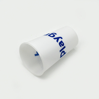 Tasse à thé blanche opaque en plastique, pour emballage alimentaire, 500 ml, tasse à boisson, avec impression IML en PP