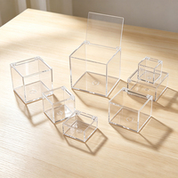 Boîte Cadeau Moderne en Acrylique Transparent sur Mesure avec Couvercle Rabattable, Boîte de Rangement Rectangulaire Multifonction pour Bijoux, Bonbons et Emballage de Détail