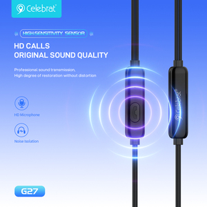 Écouteurs de jeu filaires mains libres 3,5 mm en gros à prix abordable, étanches IPX-4, avec unités de sonorisation de 14 mm et conception semi intra-auriculaire - Product Image 3